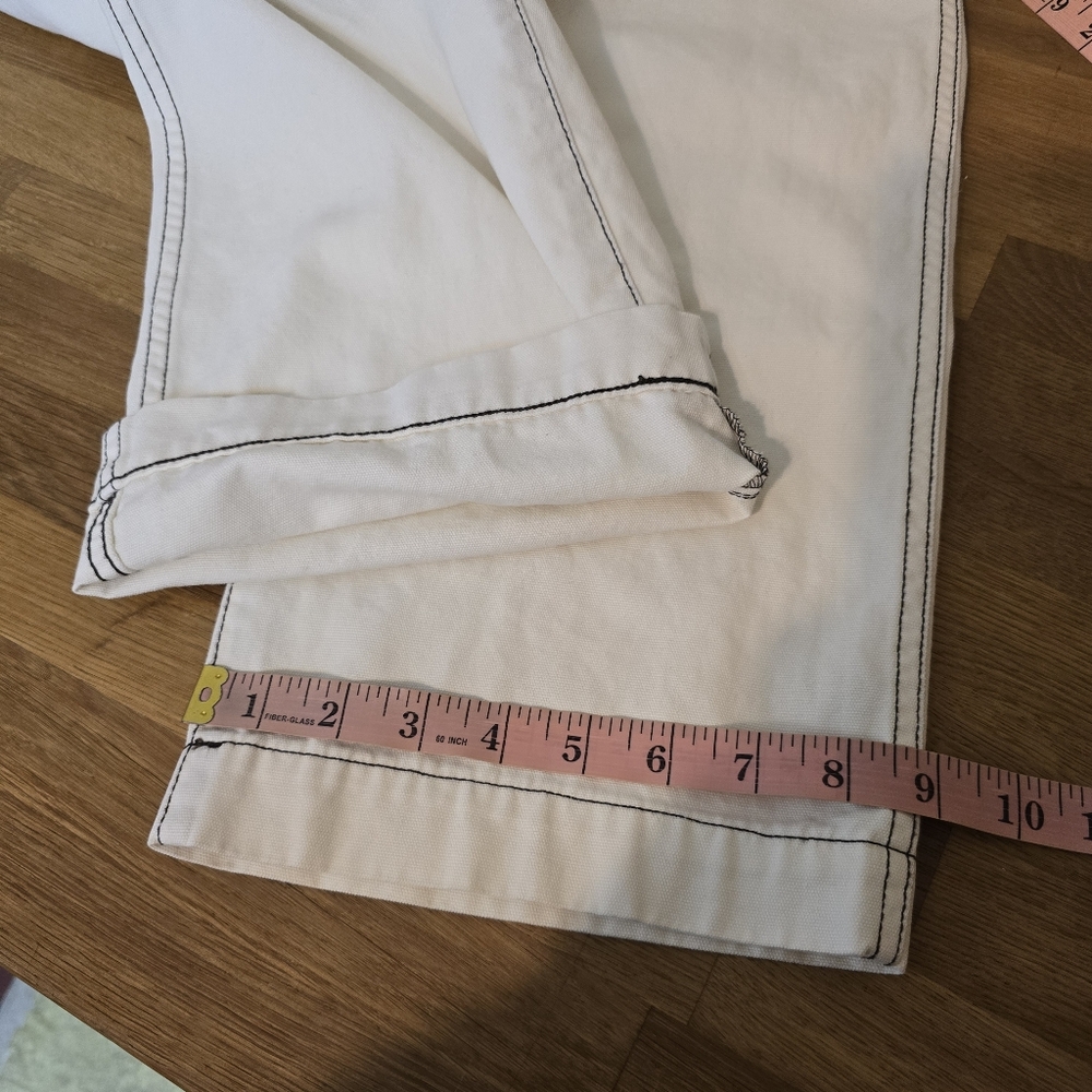 Madewell 23 Perfect Vintage Wide-Leg Jean Utility Pant In Garment-Dyed Canvas 23 - Picture 16 of 16